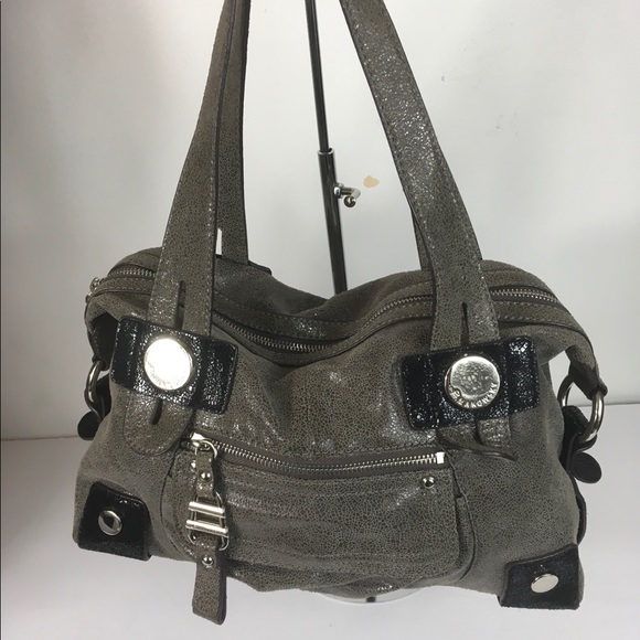 b. makowsky Handbags - B. Makowsky Lindsey Gray Soft Shimmer Leather Tote